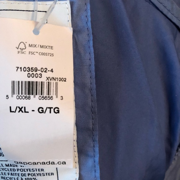 NWT GAP recycled packable anorak size XL - Picture 4 of 7